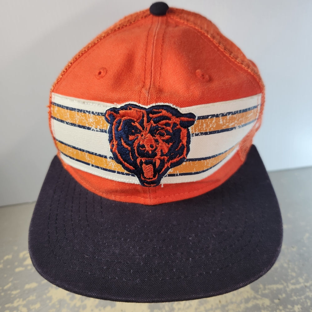 Super Stripe Chicago Bears NFL Cap Hat Snapback Distressed Trucker OSFM New Era